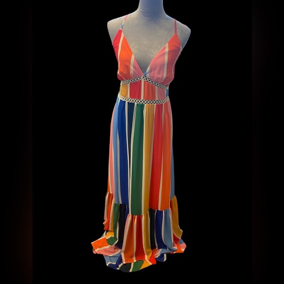 Perfectly Priscilla Dresses & Skirts - City Girl Striped Maxi Dress